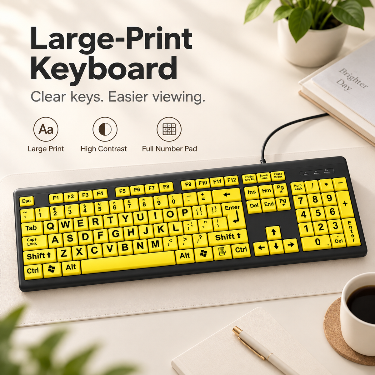 Large-Print Keyboard for Low Vision