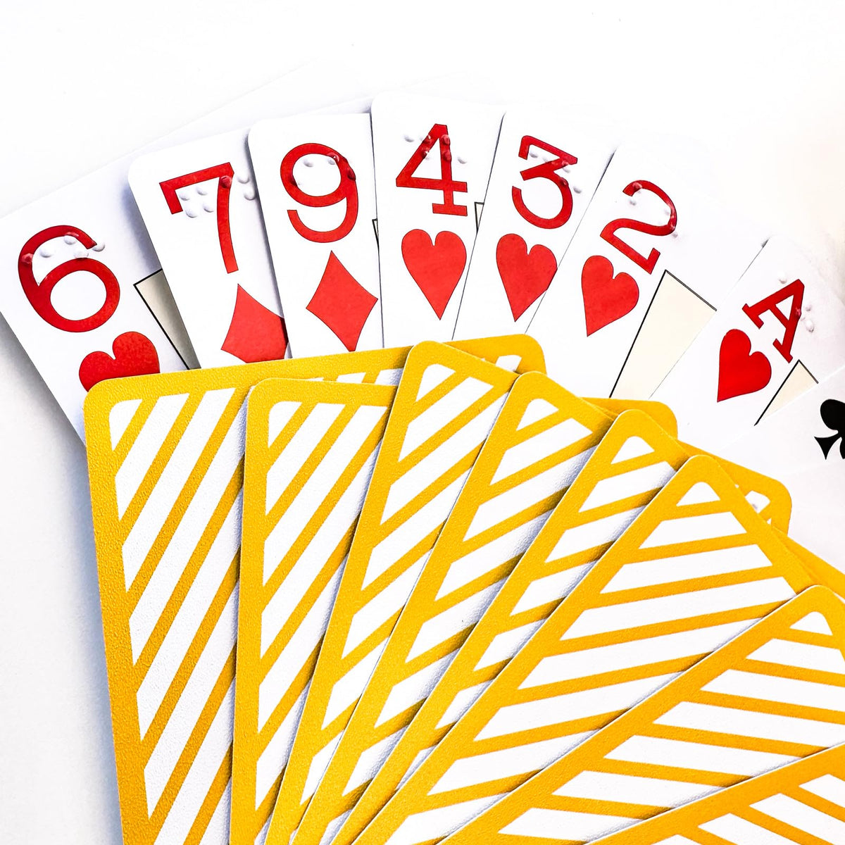jakille Braille Playing Cards for Blind, 2.5"x3.5" Blind Tactile Poker