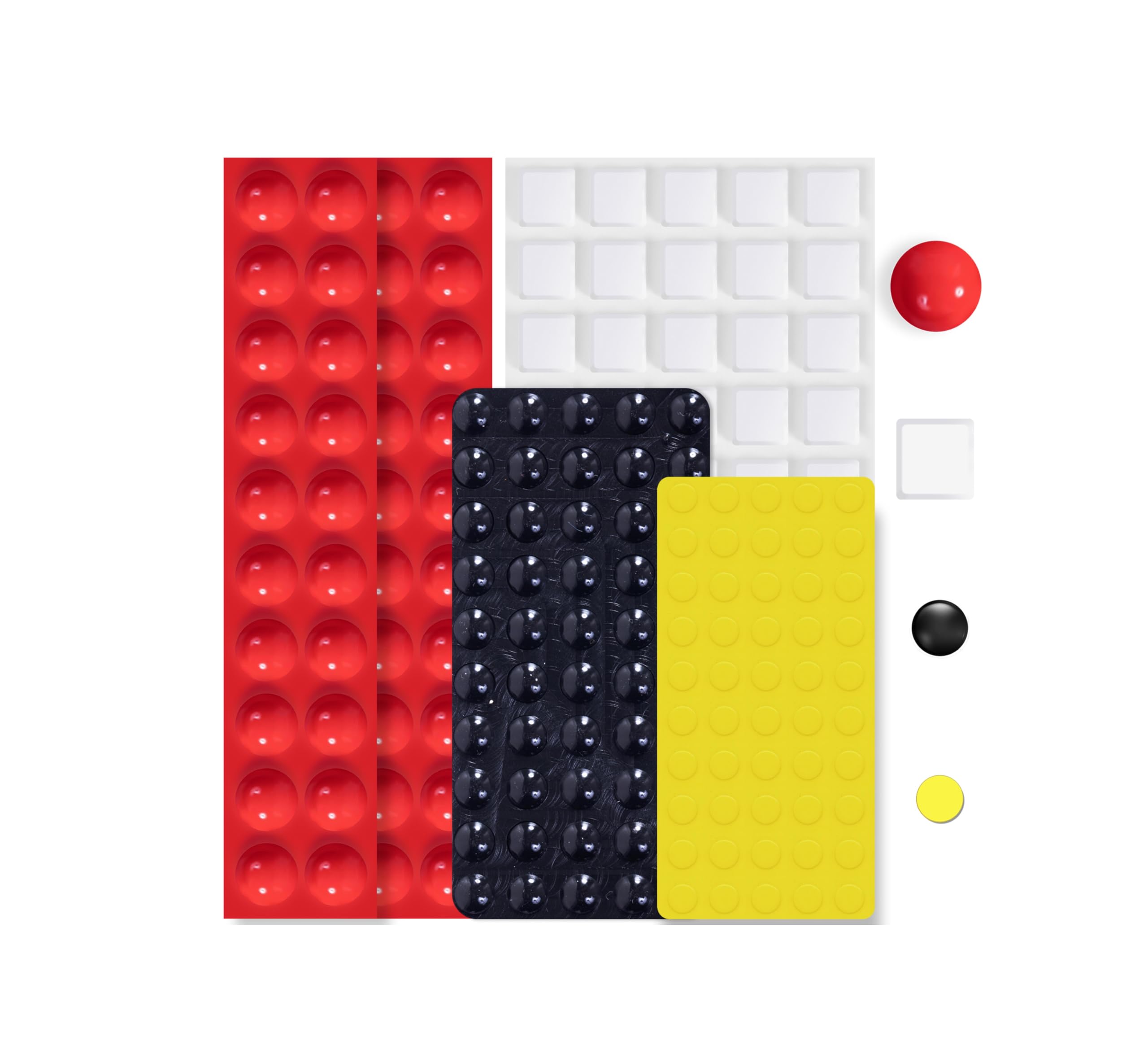 165pcs tactile bump dots set in red, yellow, black and white colors for visually impaired