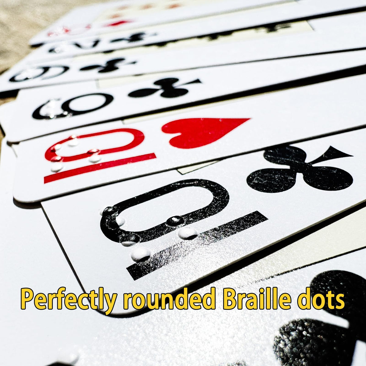 jakille Braille Playing Cards for Blind, 2.5"x3.5" Blind Tactile Poker
